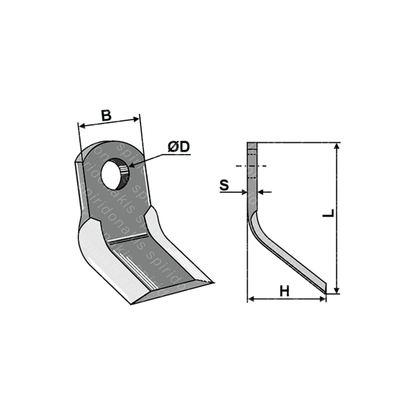 Blades 07 407 Mulcher Blade Curved 40x12 Berfor blades-07-407-mulcher-blade-curved-40x12-berfor